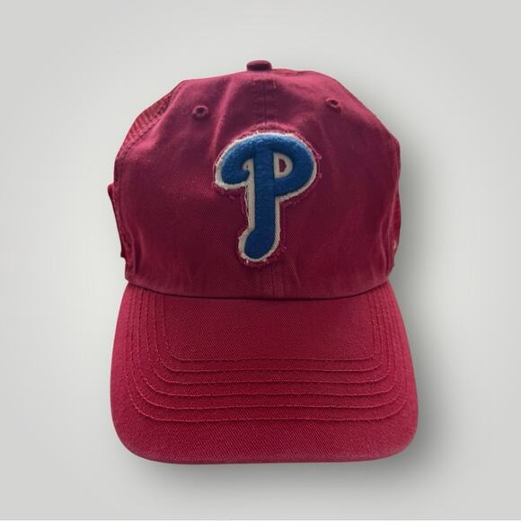 Vintage Philadelphia Phillies Distressed Red Baseball Hat Adjustable - Picture 2 of 10
